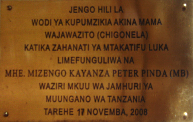 Opening Plaque