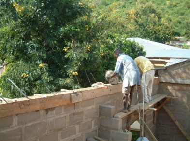 An Earthquake Protecting Ringbeam is cast