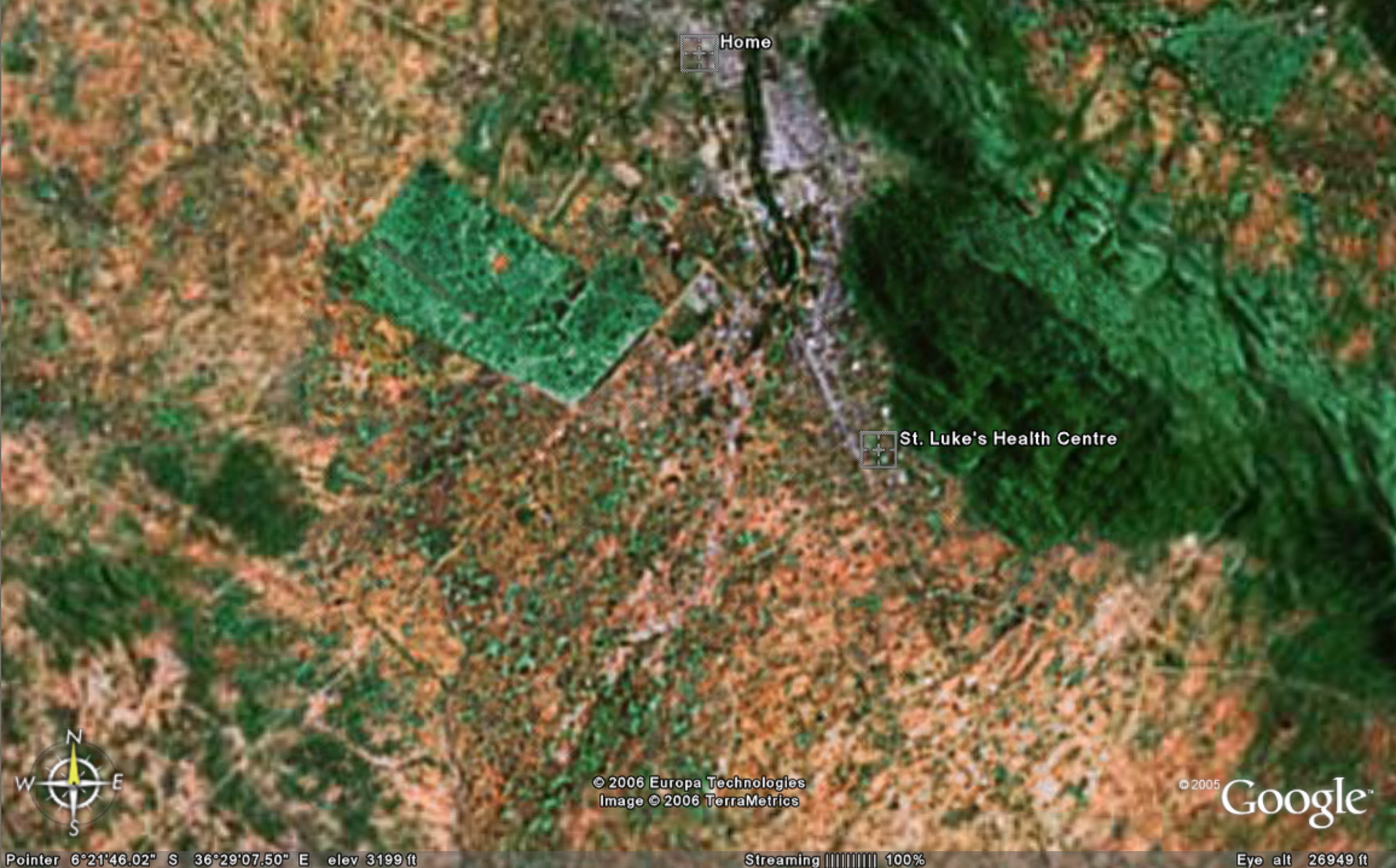Topographical Map of Mpwapwa