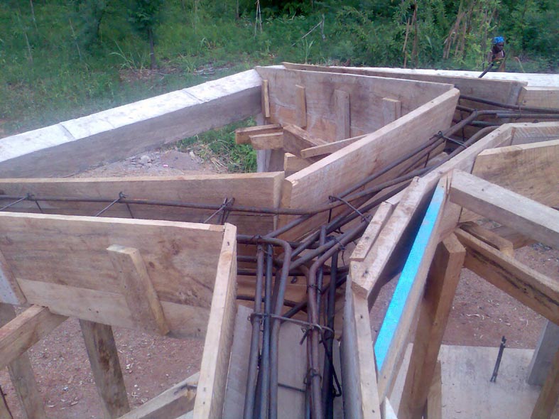 Rebars in Upper Roof beams